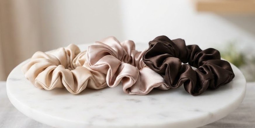 Silk Scrunchie Set of 3 — detail view